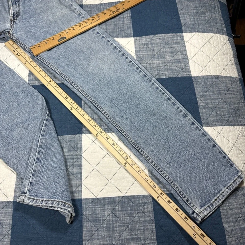 VTG 90s Levis 505 Mens Light Wash Straight Leg Denim Jeans Made in USA *29x31